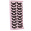 Picture of wiwoseo False Eyelashes Russian Strip Lashes Natural Look 3D Effect Wispy Fluffy Curly 18MM Lashes Valentin's Gift 10 Pairs Pack