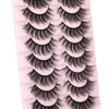 Picture of wiwoseo Eyelashes Natural Style Faux Mink Lashes Wispy Fluffy 3D Effect Eyelashes 10 Pairs Pack