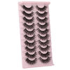 Picture of wiwoseo Eyelashes Natural Style Faux Mink Lashes Wispy Fluffy 3D Effect Eyelashes 10 Pairs Pack