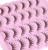 Picture of Manga Lashes Natural Look Wispy Cosplay Cluster Individual False Eyelashes Extension Fake Eyelashes Mink Clear Band Soft Lashes Pack