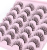 Picture of Mink Lashes Natural Look Wispy Fluffy False Eyelashes Cat Eye 3D Short zanlufly Fake Eyelashes Pack