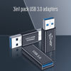 Picture of HIEbee 3kinds of USB 3.0 apters kit, USB 3.0 Female to Female and Male to Male and Female to Male, high Speed Convert Extension Coupler Connector converte,Black