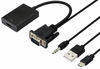 Picture of zdyCGTime VGA to HDMI Converter Adapter, Output 1080P VGA Male to HDMI Female Audio Video Cable Converter Adapter, for Computer, Laptop, , Projector, HDTV with Audio Cable and USB Cable (Black)