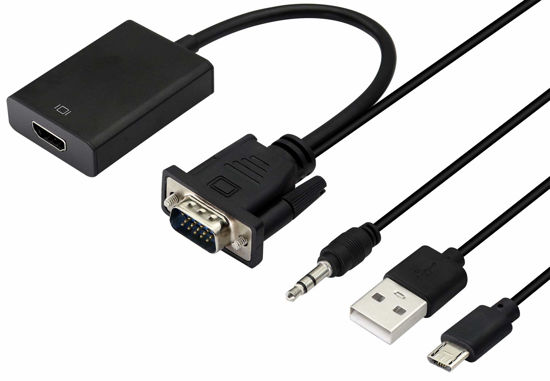 VGA to HDMI Adapter 1080P VGA Male to HDMI Female Converter Cable With