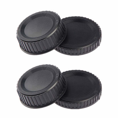 Picture of Camera Body Cap & Rear Lens Cover Compatible for Nikon D90 D7000 D850 D810 D780 D750 D5600 D5500 D5300 D3500 D3400 kit AF/AF-S/AF-P Lens.(2 Pack)