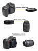 Picture of Camera Body Cap & Rear Lens Cover Compatible for Nikon D90 D7000 D850 D810 D780 D750 D5600 D5500 D5300 D3500 D3400 kit AF/AF-S/AF-P Lens.(2 Pack)