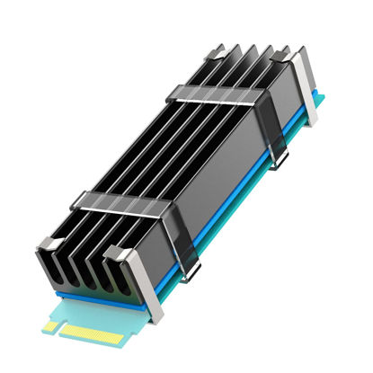 Picture of GLOTRENDS M.2 Heatsink with M.2 Thermal Pad for 2280 M.2 PCIe 4.0/3.0 NVMe SSD