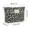 Picture of WANDF Cosmetic Bag for Women Makeup bag Organizer Mini Makeup Pouch for Purse Water Resistant Girls Gift (L-White Leopard)