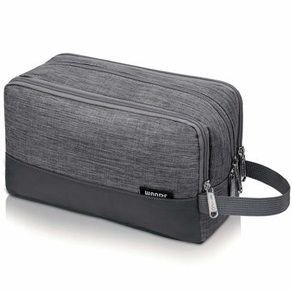 Picture of Toiletry Bag for Men Hanging Dopp Kit Water Resistant Shaving Bag Small Toiletry Bag for Traveling (Denim Grey)