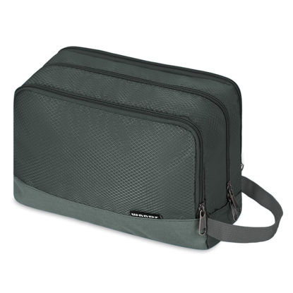 Picture of Toiletry Bag for Men Hanging Dopp Kit Water Resistant Shaving Bag Small Toiletry Bag for Traveling (Pure Gray)