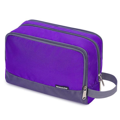 Picture of Toiletry Bag for Men Hanging Dopp Kit Water Resistant Shaving Bag Small Toiletry Bag for Traveling (Dark Purple)