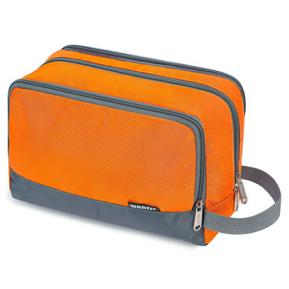 Picture of Toiletry Bag for Men/Women Hanging Dopp Kit Water Resistant Shaving Bag Small Toiletry Bag for Traveling (Orange)