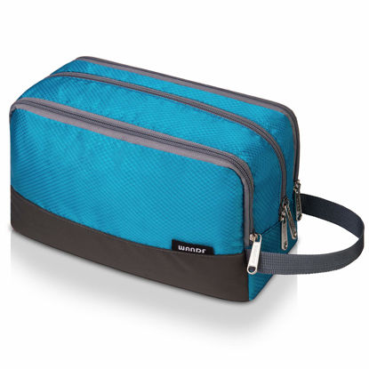 Picture of Toiletry Bag for Men Hanging Dopp Kit Water Resistant Shaving Bag Small Toiletry Bag for Traveling (Blue)