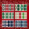 Picture of TailaiMei 14 Sheets Christmas Nail Wraps Stickers Nail Polish Strips Self-Adhesive Full Wraps with 2 pcs Nail Files for DIY Nail Art Decals (Gift Style)