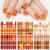 Picture of TailaiMei 12 Sheets Fall Nail Wraps Stickers Autumn Nail Polish Strips Self-Adhesive Full Wraps with 2 pcs Nail Files for Thanksgiving Day DIY Nail Decals (Leaves Style)