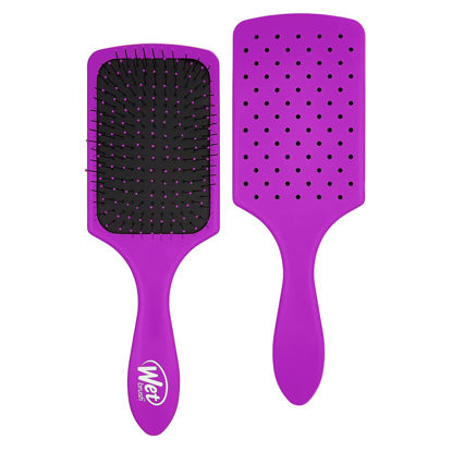 Picture of Wet Brush Detangling Brush, Paddle Detangler Brush (Purple) - Wet & Dry Tangle-Free Hair Brush for Women & Men - No Tangle Soft & Flexible Bristles for Straight, Curly, & Thick Hair