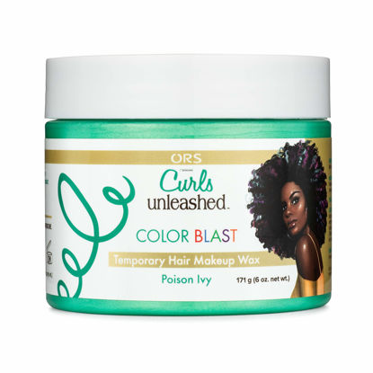 Picture of Curls Unleashed Color Blast Hair Wax, Temporary Curl Defining Wax, Poison Ivy, (6.0 oz)