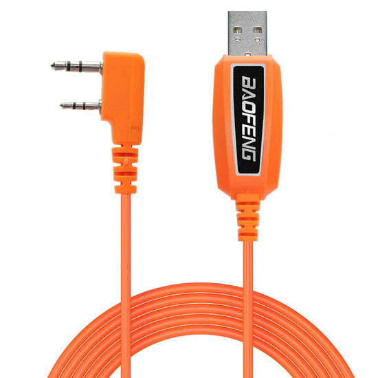 Picture of Baofeng USB Programming Cable PL2303 Support Chirp for GMRS Radios ham Portable Two Way Radios: UV-5R,BF-F8HP, BF-888S,UV-82,GT-3,UV-S9Plus,GM-15PRO GM-30 GM-N1 (Orange)