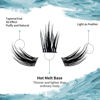 Picture of Cluster Eyelashes Individual Lashes Mink 12-18mm Volume Cluster Lashes Extensions Soft Bond 3D Effect Wispy Individual Cluster Eyelash Extensionss by WENDY LASHES(14mm)