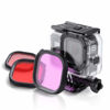 Picture of Lupholue 3 in 1 Snorkel Diving Underwater Red/Pink/Purple Lens Filters in Seawater & Freshwater Compatible with Waterproof Official Housing of GoPro Hero 10, 9, 8 Black