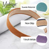 Picture of Motique Accessories 1 Inch Wide Suede Like Headband Solid Hair band for Women and Girls - Cream