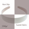 Picture of Motique Accessories 1 Inch Wide Suede Like Headband Solid Hair band for Women and Girls - Cream