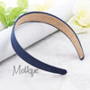 Picture of 1 Inch Wide Suede Like Headband Solid Hair band for Women and Girls - Navy