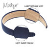 Picture of 1 Inch Wide Suede Like Headband Solid Hair band for Women and Girls - Navy