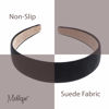 Picture of Motique Accessories 1 Inch Wide Suede Like Headband Solid Hair band for Women and Girls - Black