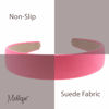 Picture of Motique Accessories 1 Inch Wide Suede Like Headband Solid Hair band for Women and Girls (Neon Pink)