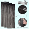 Picture of Voircoloria 3 Pack 3.3x8.2 Feet Black Foil Fringe Backdrop Curtains, Tinsel Streamers Birthday Party Decorations, Fringe Backdrop for Graduation, Baby Shower, Gender Reveal, Disco Party