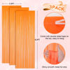 Picture of Voircoloria 3 Pack 3.3x8.2 Feet Orange Foil Fringe Backdrop Curtains, Tinsel Streamers Birthday Party Decorations, Fringe Backdrop for Graduation, Baby Shower, Gender Reveal, Disco Party