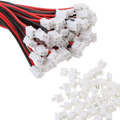 Picture of daier 20 Sets Mini Micro Jst 2.0 Ph 2-Pin Connector Plug Male with 150mm Cable & Female