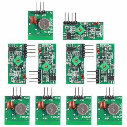 Picture of 5Pcs 433MHz RF Wireless Transmitter and Receiver Module Kit for ARM/MCU