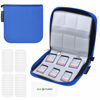 Picture of Eco-Fused Memory Card Case - Fits up to 44x SD, SDHC, Micro SD, Mini SD and 4X CF - Holder with 44 Slots (8 Pages) - (Blue)