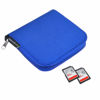 Picture of Eco-Fused Memory Card Case - Fits up to 44x SD, SDHC, Micro SD, Mini SD and 4X CF - Holder with 44 Slots (8 Pages) - (Blue)