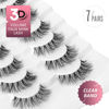 Picture of Fake Eyelashes Natural Look 7 Pairs 3D Faux Mink Wispy Lashes Onlyall Fluffy False Lashes Pack 14MM A15