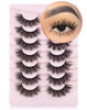 Picture of Onlyall Lashes Mink False Eyelashes Cat Eye Lashes Mink Lashes Fluffy False Lashes Long Eyelashes Volume Eye Lashes Pack 7 Pairs F01