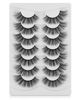 Picture of Onlyall Fake Eyelashes Natural Look Wispy Lashes Crisscrossed Fluffy False Lashes 18MM Faux Mink False Eyelashes 7 Pairs A08