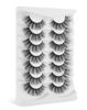 Picture of Onlyall Fake Eyelashes Natural Look Wispy Lashes Crisscrossed Fluffy False Lashes 18MM Faux Mink False Eyelashes 7 Pairs A08