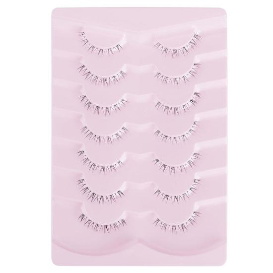 Picture of Eyelashes False Bottom Lashes Lower Lashes Fake Bottom Eyelashes 7 Pairs R-2