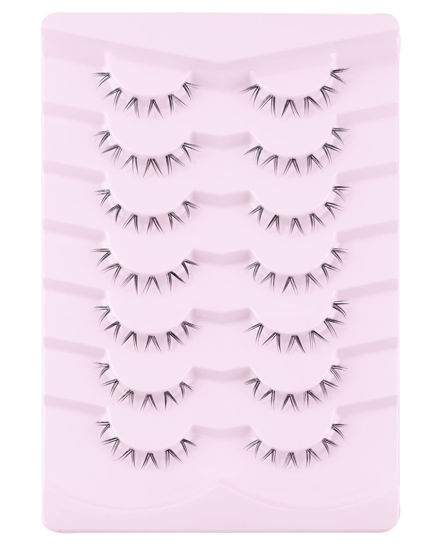 Picture of Onlyall Eyelashes False Bottom Lashes Lower Lashes Strip Natural Under Lashes Fake Eyelashes Bottom Eyelashes 7 Pairs R-4