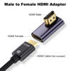 Picture of AreMe 8K HDMI 2.1 Right Angle Adapter (2 Pack), Left&Right 90 Degree and 270 Degree HDMI Male to HDMI Female Extender Connector Aluminum Alloy