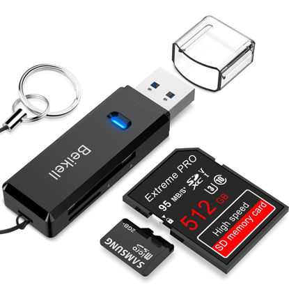 Vanja USB Type C SD Card Reader, USB 3.0 Micro SD Card Reader OTG Adapter  for TF, SD, Micro SD, SDXC, SDHC, MMC, RS-MMC, Micro SDXC, Micro SDHC,  UHS-I for Mac, Windows