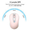 Picture of OKIMO Wireless Mouse for Laptop Computer Mouse with USB Receiver 2.4GHz Optical Tracking Computer Cordless Mouse Ergonomic Portable Mouse for PC Mac Laptop Chromebook, Pink