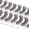 Picture of Veleasha Russian Strip Lashes with Clear Band Looks Like Eyelash Extensions D Curl Lash Strips 10 Pairs Pack (DT08)