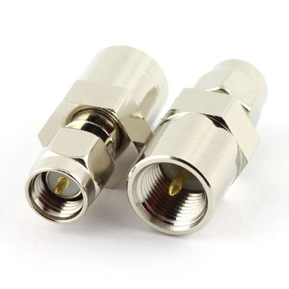 Picture of Maxmoral 2PCS FME Male to SMA Male Connector RF Coax Coaxial Adapter