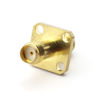 Picture of Maxmoral 2PCS SMA Female to SMA Female Connector with 4-Hole Flange RF Coax Coaxial Adapter