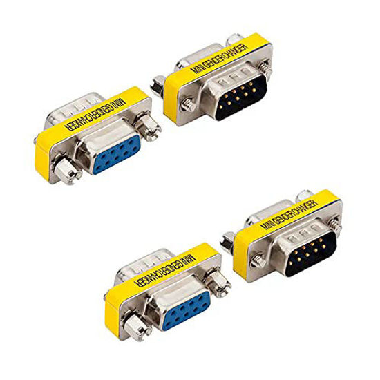 Picture of LuoQiuFa 4 Pack Rs232 Serial Cable 9 Pin DB9 Female to Female/Male to Male Gender Changer Coupler Adapter Connector