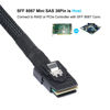 Picture of ADCAUDX Mini SAS to SATA Cable: 1M SFF-8087 to SATA Mini SAS Breakout Cable SFF8087 to SATA Right Angle Mini-SAS to 4 SATA SAS to SATA Breakout Cable (3.3FT)